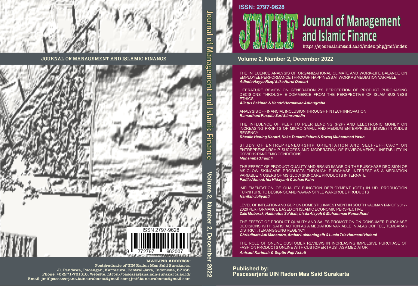					View Vol. 2 No. 2 (2022): Journal of Management and Islamic Finance
				